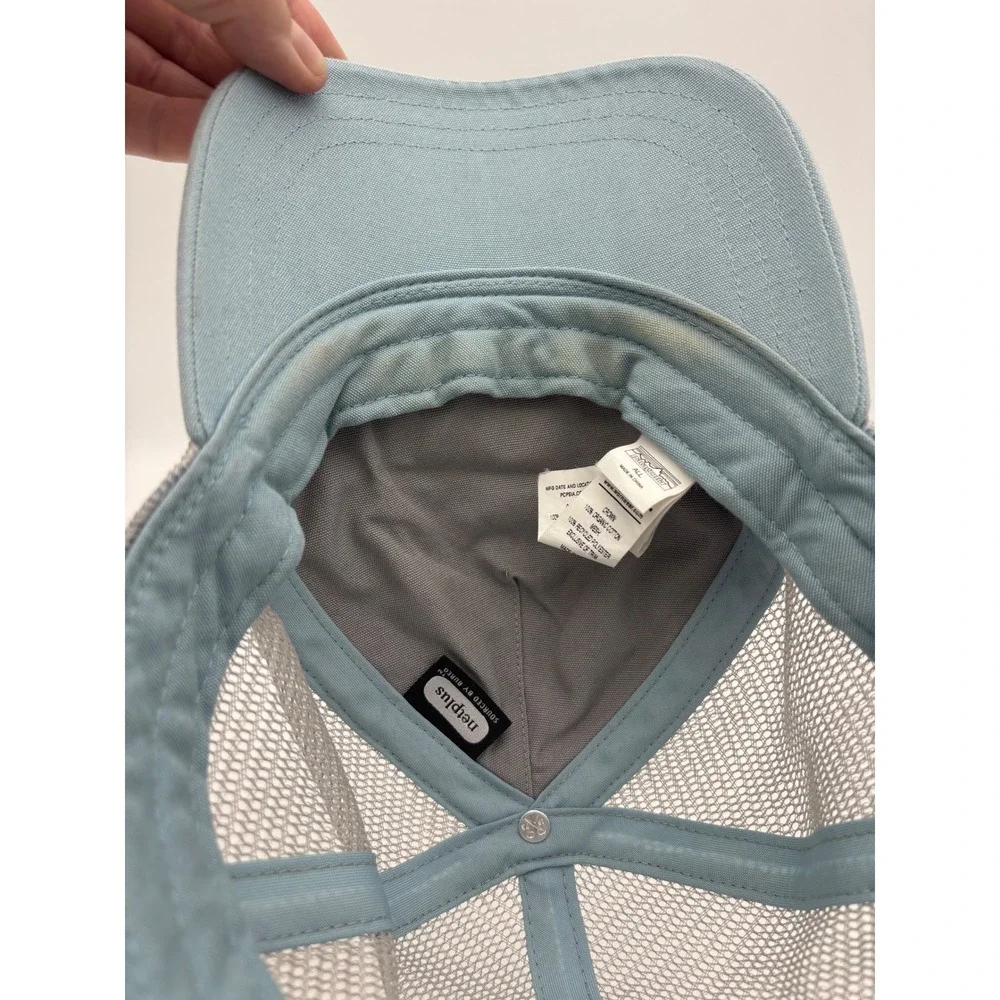 PATAGONIA Fitz Roy Bison‎ Trucker Hat Cap Blue 6-Panel Adjustable Organic Cotton
